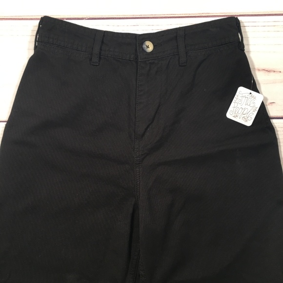 NWT FREE PEOPLE Black Wide Leg Pants Size 26 - Picture 7 of 8